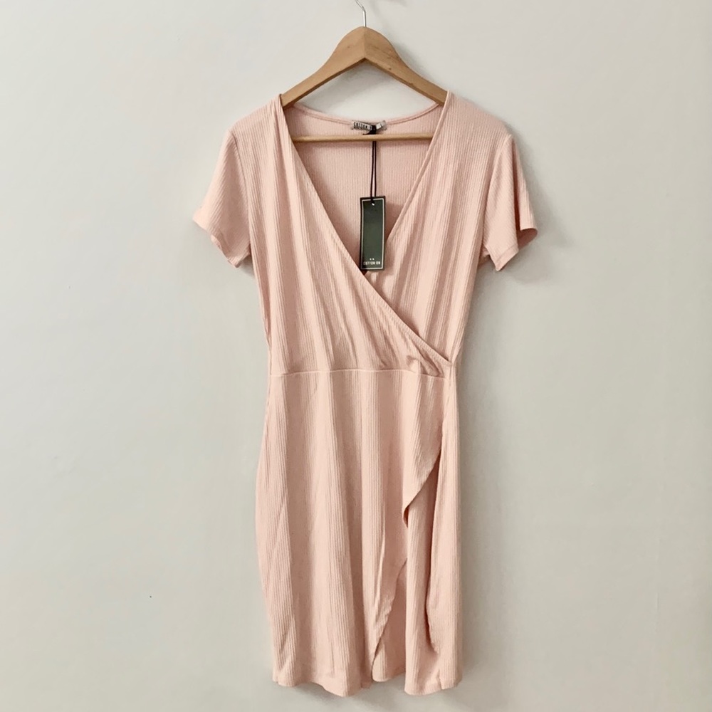 Cotton On mid Pink Short Sleeve Tulip Dress